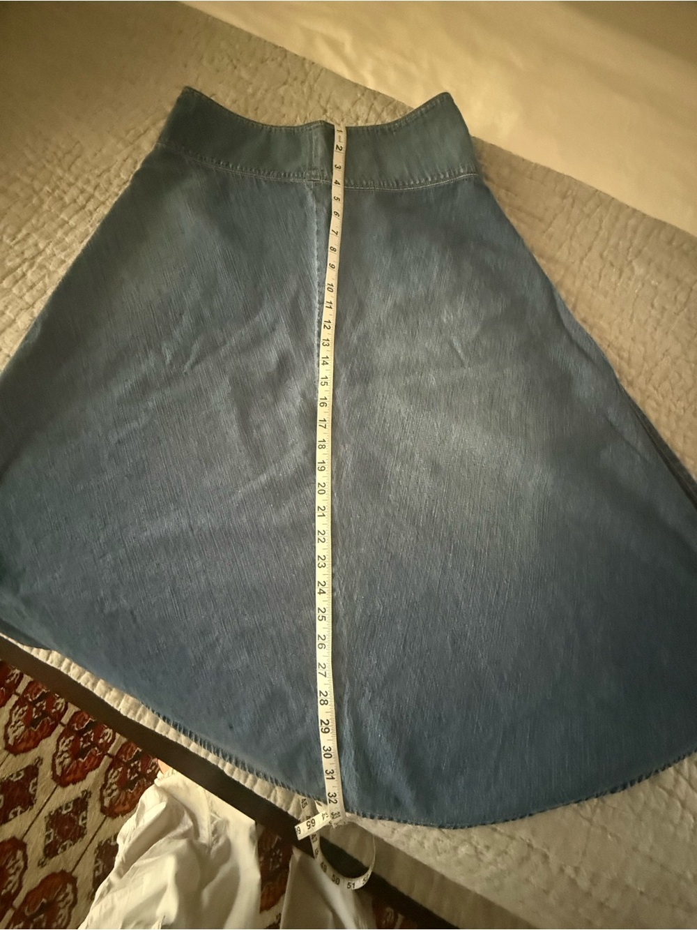 Ralph Lauren Blue A-Line Denim Maxi Skirt - Picture 6 of 8